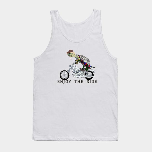 Enjoy the Ride, Turtle on Motorcycle Tank Top by cfmacomber